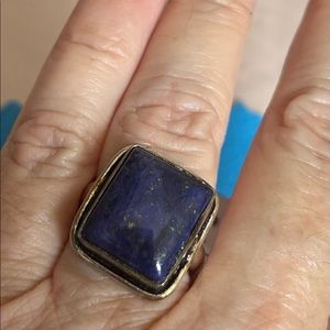 Blue Lapis mounted in Silver Ring